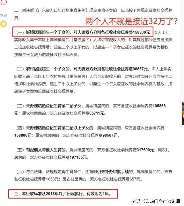 广东省 社会抚养费